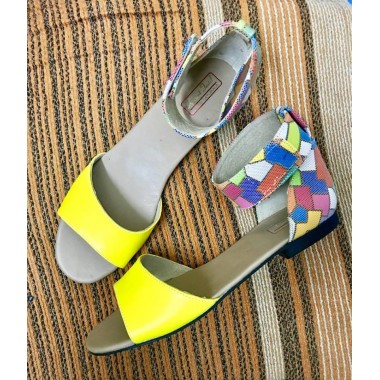 Multicolor Flat Sandals